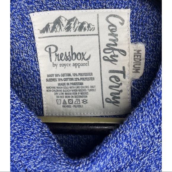 Kentucky Wildcats Women’s Comfy Terry Pressbox By Royce Apparel Sweater Medium - Picture 5 of 5